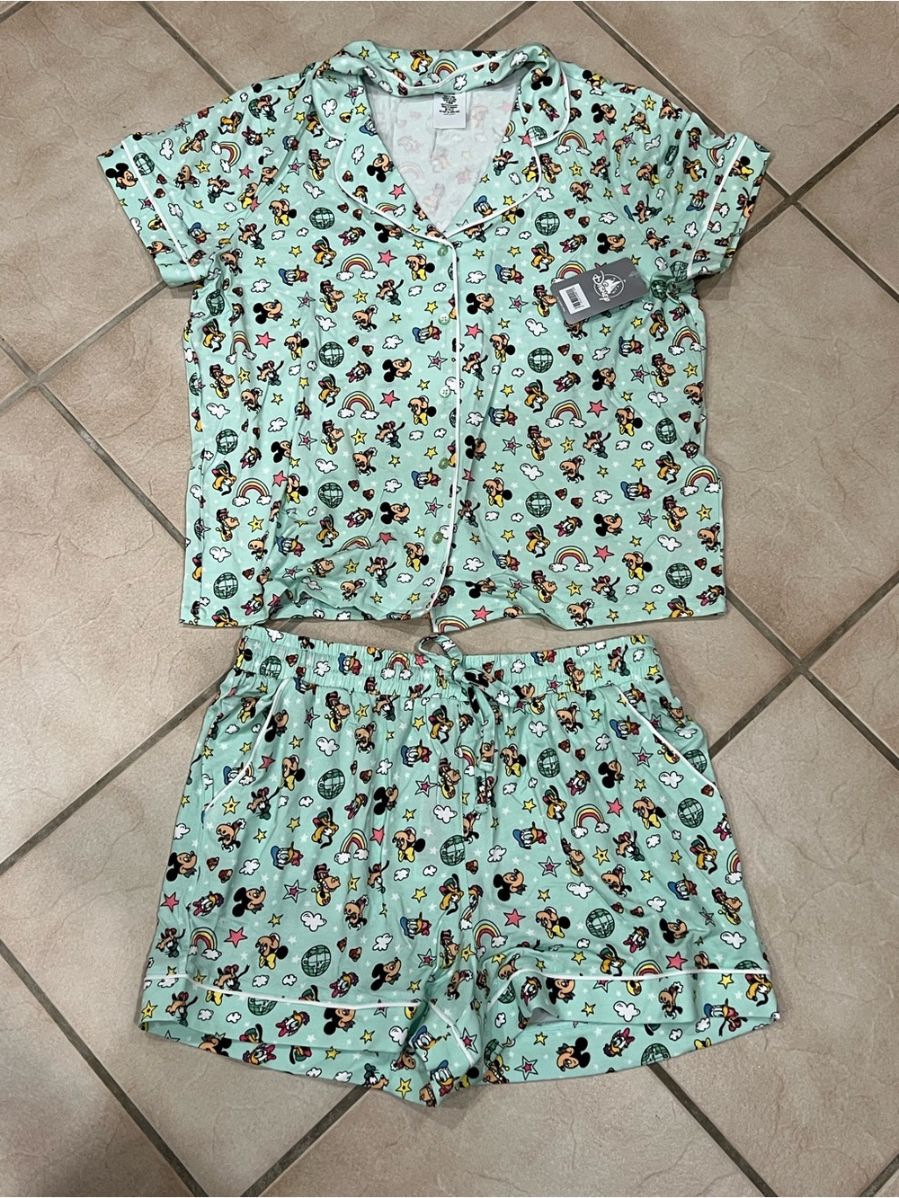 NWT Disney Short Pajama Set